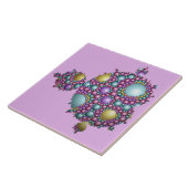 Mandelbrot Fraktal Apollonischer Sphere Pink Gold Fliese (Seite)