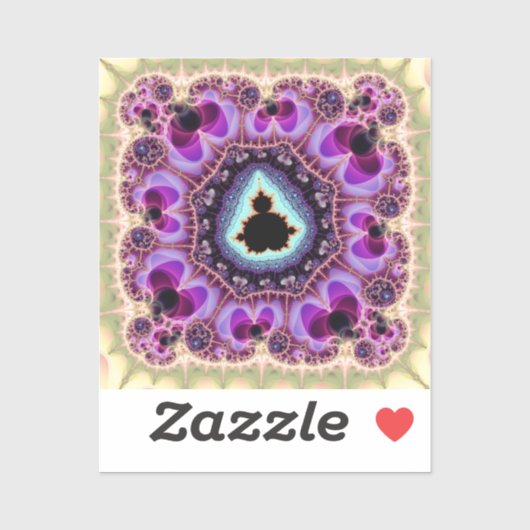 Mandelbrot Fraktal Art Design Aufkleber (Blatt)