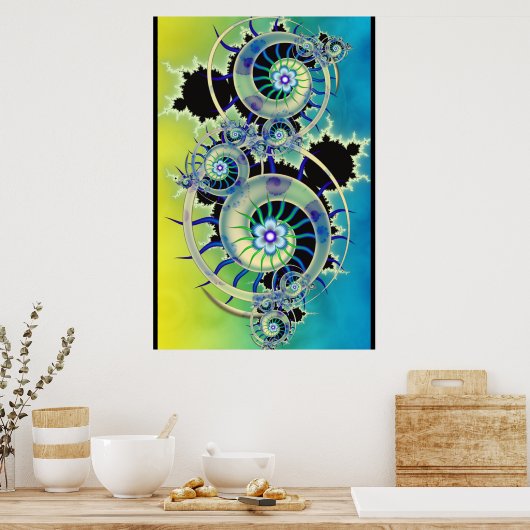 Mandelbrot Fraktal Art Poster (Küche)