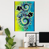 Mandelbrot Fraktal Art Poster (Heimbüro)