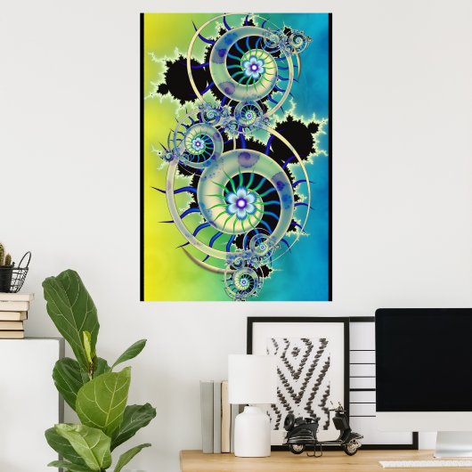 Mandelbrot Fraktal Art Poster (Heimbüro)