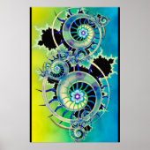 Mandelbrot Fraktal Art Poster (Vorne)
