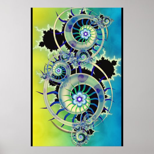 Mandelbrot Fraktal Art Poster (Vorne)
