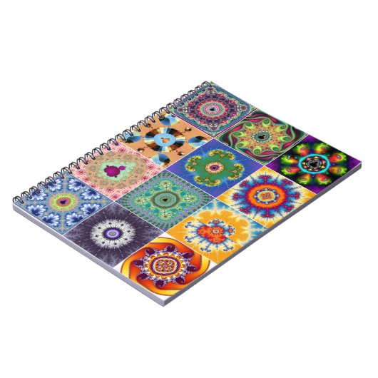 Mandelbrot Fraktal Collage Notebook Notizblock (Linke Seite)