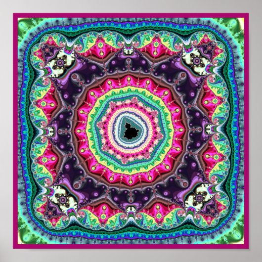 Mandelbrot Fraktal Design Poster (Vorne)