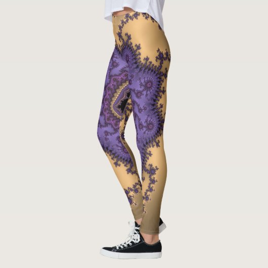 Mandelbrot Fraktal-Kunst-Druck Leggings (Links)