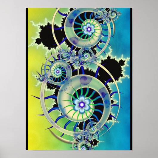 Mandelbrot-Fraktal-Kunst Poster (Vorne)