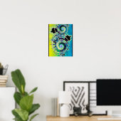 Mandelbrot-Fraktal-Kunst Poster (Heimbüro)