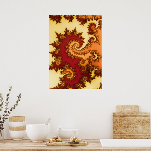 Mandelbrot Fraktal Poster (Küche)