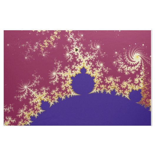 Mandelbrot Fraktal Red Gold Blue Stoff (Yard (91,4 cm))