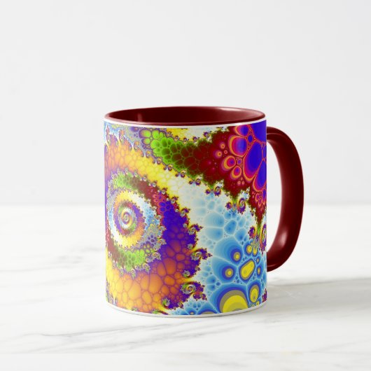 Mandelbrot Fraktal Spiral Tasse (VorderseiteRechts)