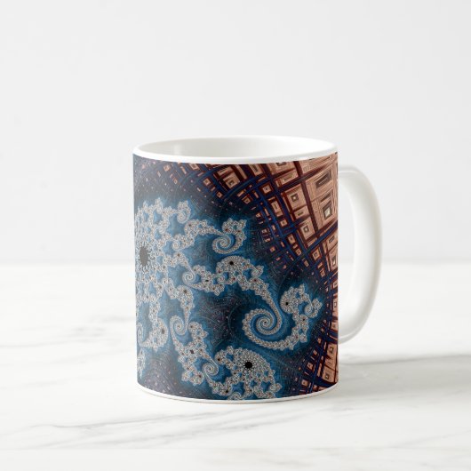 Mandelbrot-Fraktal-Tasse Kaffeetasse (VorderseiteRechts)