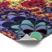 Mandelbrot-Fraktal-Universum-Psychedelischer Teppi Poster (Ecke)