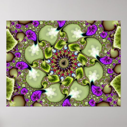Mandelbrot Fraktal Zoom Poster (Vorne)