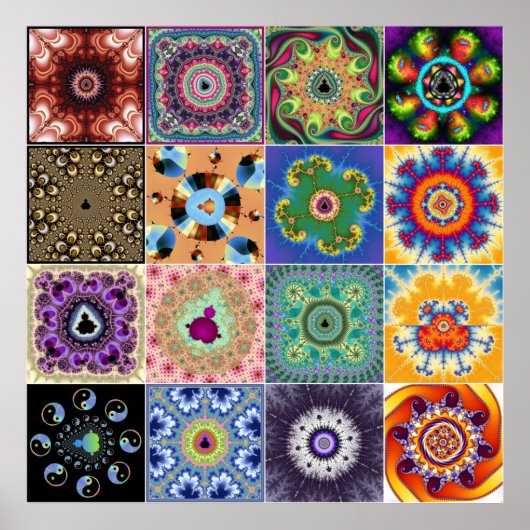 Mandelbrot Fraktale Poster (Vorne)