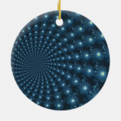 Mandelbrot Galaxy Digitale Kunst Keramik Ornament (Hinten)