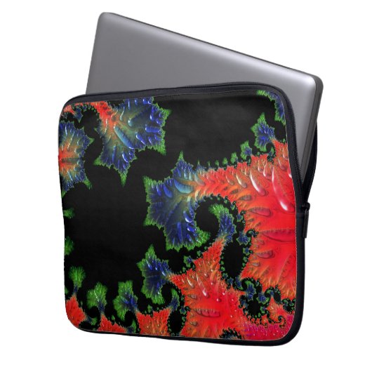 Mandelbrot Garden Electronics Bag Laptopschutzhülle (Vorderseite Links)