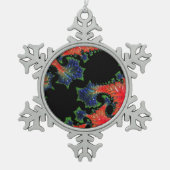 Mandelbrot Garden Pewter Schneeflocken Zinn-Ornament (Vorderseite)