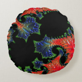 Mandelbrot Garden Round Cushion Rundes Kissen