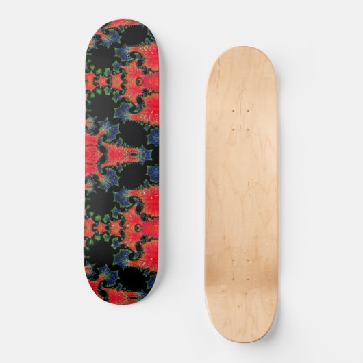 Mandelbrot Garden Skateboard (Vorderseite)