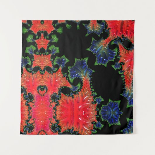Mandelbrot Garden Tapestry Wandteppich (Vorderseite (Horizontal))