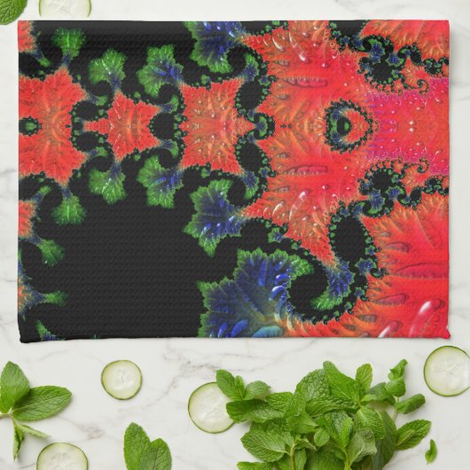 Mandelbrot Garden Teetuch Geschirrtuch (Gefaltet)