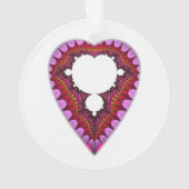 Mandelbrot Herz-Anhänger Ornament (Rückseite)
