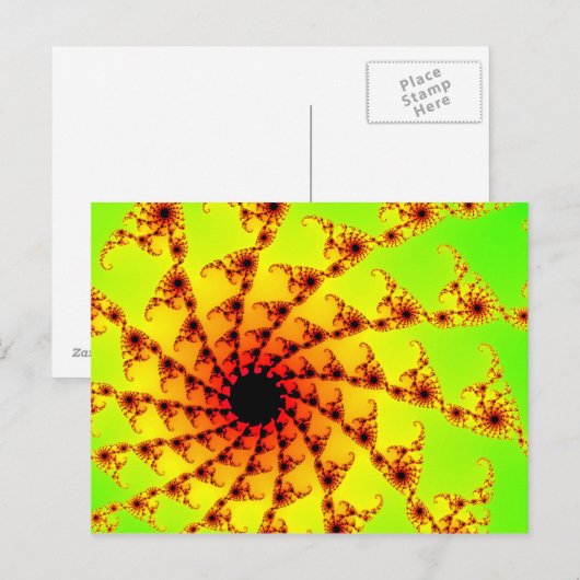 Mandelbrot Hooks Postkarte (Vorne/Hinten)