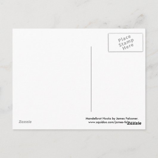 Mandelbrot Hooks Postkarte (Rückseite)