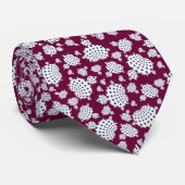 Mandelbrot magenta, weißer Polka-Punkt-Hals Krawatte (Gerollt)