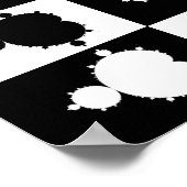 Mandelbrot Schachbrett Poster (Ecke)