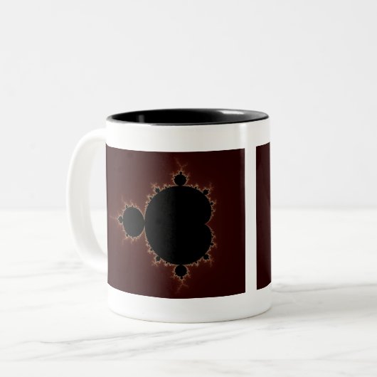 Mandelbrot Set 08 - Fraktal Zweifarbige Tasse (Vorderseite Links)