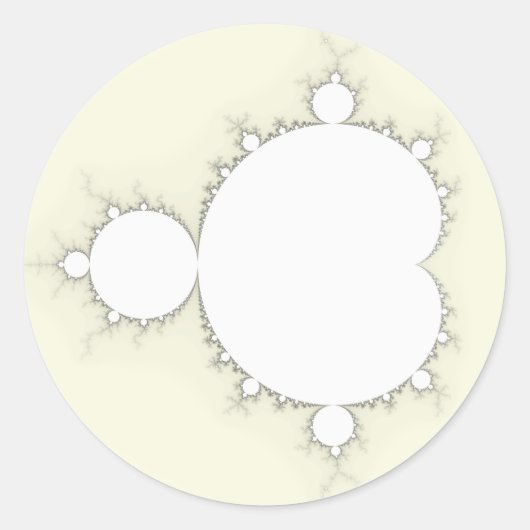Mandelbrot Set 09 - Fraktal Runder Aufkleber (Vorderseite)