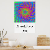 Mandelbrot-Set (15-Arm-Spirale) Poster (Küche)