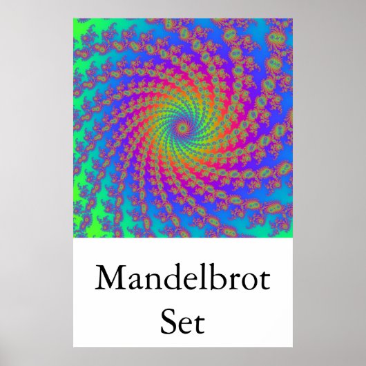 Mandelbrot-Set (15-Arm-Spirale) Poster (Vorne)