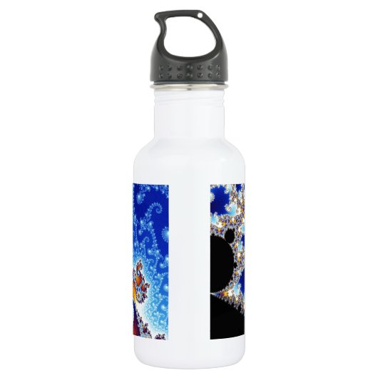 Mandelbrot Set-doppeltes gewundenes Edelstahlflasche (Rückseite)