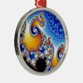 Mandelbrot Set-doppeltes gewundenes Ornament Aus Metall (Rechts)