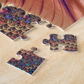 Mandelbrot Set Fraktal Digitale Art Pink & Gold Puzzle (Seite)