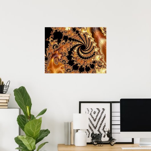 Mandelbrot Set Fraktal Digitale Kunst Poster (Heimbüro)
