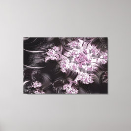 Mandelbrot Set Fraktal Digitale Kunst Rosa & Schwa Leinwanddruck