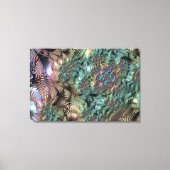 Mandelbrot Set Fraktal Digitale Kunst Tee Grün Leinwanddruck (Vorderseite)