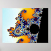 Mandelbrot Set Fraktal Seepferd Poster (Vorne)