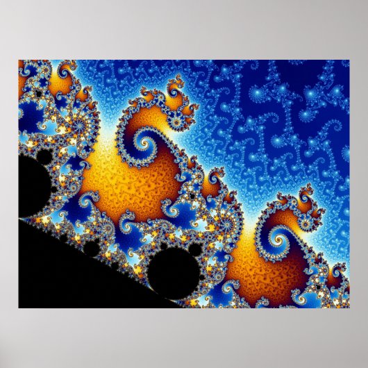 Mandelbrot Set Fraktal Shape Poster (Vorne)