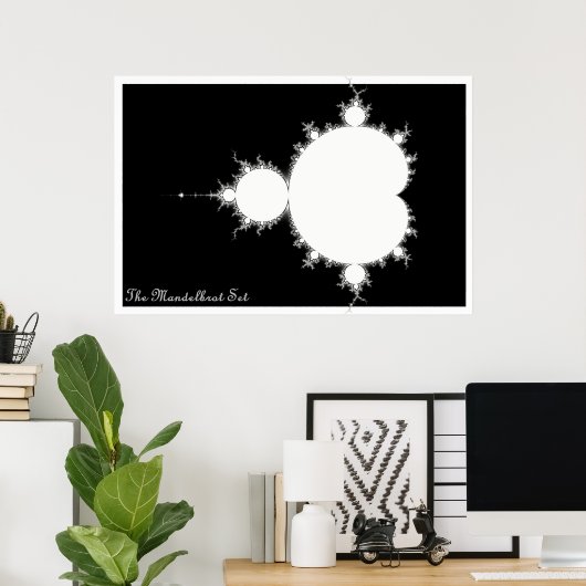 Mandelbrot Set (Negative) Poster (Heimbüro)