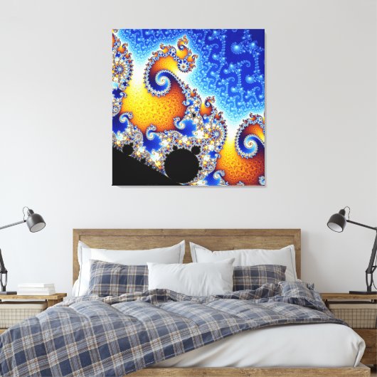 Mandelbrot Set Satellite Double Spiral Fraktal Leinwanddruck (Insitu (Schlafzimmer))