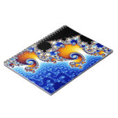 Mandelbrot Set Satellite Double Spiral Fraktal Notizblock (Linke Seite)