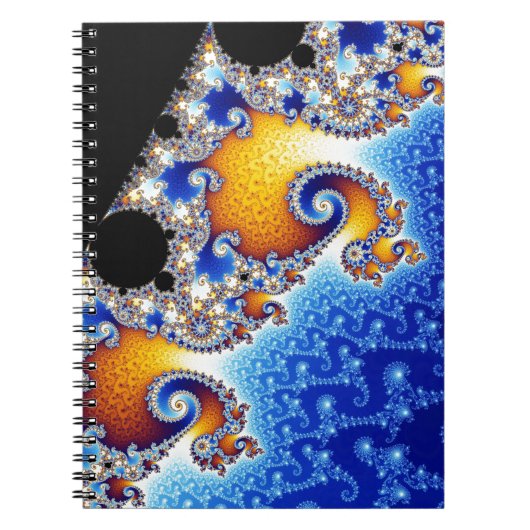Mandelbrot Set Satellite Double Spiral Fraktal Notizblock (Vorderseite)