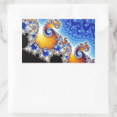 Mandelbrot Set Satellite Double Spiral Fraktal Rechteckiger Aufkleber (Tasche)