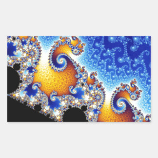 Mandelbrot Set Satellite Double Spiral Fraktal Rechteckiger Aufkleber