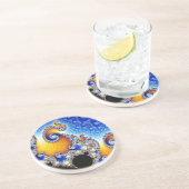 Mandelbrot Set Satellite Double Spiral Fraktal Untersetzer (Seite)